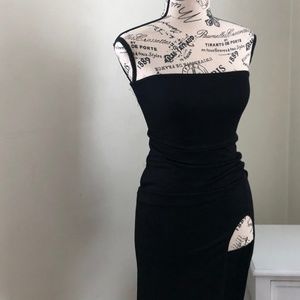 Black dress with slit